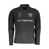 La Martina Black Cotton Men Polo Shirt -   -  La Martina.